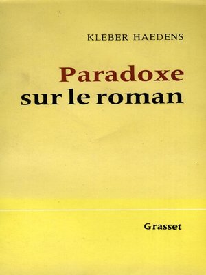 cover image of Paradoxe sur le roman